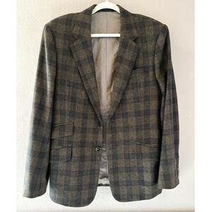 BESPOKE Holland & Sherry Savile Row Plaid Sport Coat Handmade in New York 42R